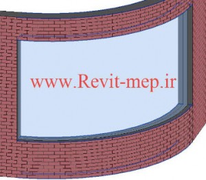 پنجره منحنی کامل با نرم افزار Revit